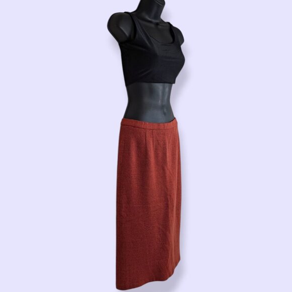 Orange Vintage Wool Blend Skirt - Picture 3 of 7